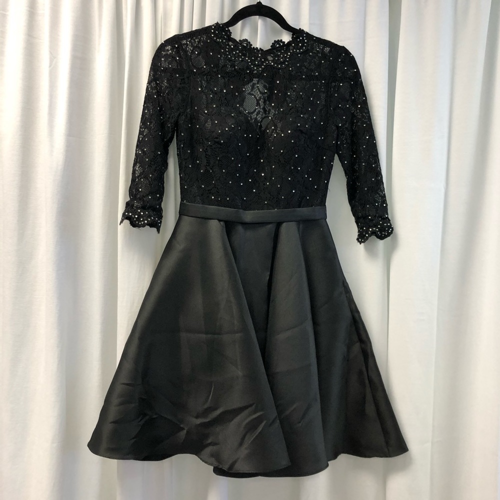 Black lace dress